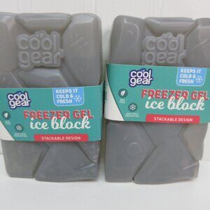 Cool Gear Reusable Mini Impact Freezer Ice Blocks Lot of 2 Gray